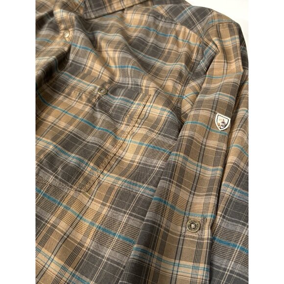 Kuhl Response Lite Button Down Full Snap Shirt Men’s Small Brown Outdoor - Picture 11 of 16